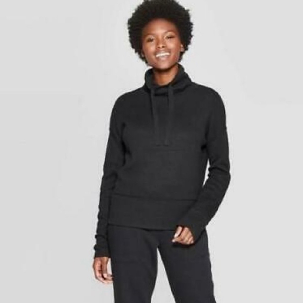 Target Universal Thread black cowl neck sweater